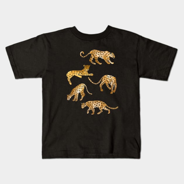 Jaguar Prowl Kids T-Shirt by Limezinnias Design